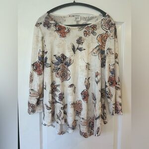EUC Cupio Women’s Floral Long Sleeve Top